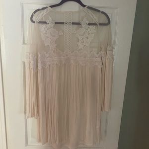 Lace/Mesh Off White Dress